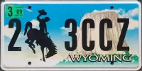 WYOMING 2009 LICENSE PLATE