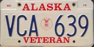 ALASKA AIR FORCE VETERAN LICENSE PLATE