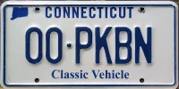 CONNECTICUT CLASSIC VEHICLE LICENSE PLATE