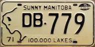 MANITOBA 1975 LICENSE PLATE