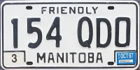 MANITOBA 1997 LICENSE PLATE
