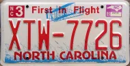 NORTH CAROLINA 2009 RED LICENSE PLATE