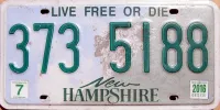 NEW HAMPSHIRE 2016 LICENSE PLATE