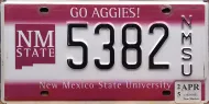 NEW MEXICO 2025 NMSU LICENSE PLATE