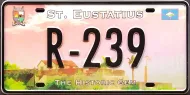 ST EUSTATIUS 2015 LICENSE PLATE