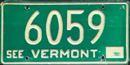 VERMONT 1969 LICENSE PLATE