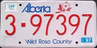 ALBERTA 1997 COMMERCIAL TRUCK LICENSE PLATE