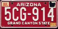 ARIZONA 1999 COMMERCIAL LICENSE PLATE