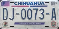 CHIHUAHUA, MEXICO 2022 TRUCK LICENSE PLATE