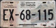 COAHUILA 2013 TRUCK LICENSE PLATE