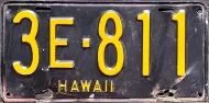 HAWAII 1953-1956 LICENSE PLATE