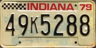 INDIANA 1979 LICENSE PLATE