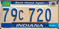 INDIANA 1988 LICENSE PLATE