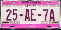 MEXICO 2015 INTERSTATE TRUCK LICENSE PLATE