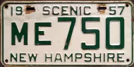 NEW HAMPSHIRE 1957 LICENSE PLATE