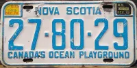 NOVA SCOTIA 1975 LICENSE PLATE