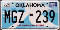 OKLAHOMA 2023 NEW FONT LICENSE PLATE