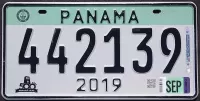 PANAMA 2019 LICENSE PLATE