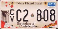PRINCE EDWARD ISLAND 2018 COMMERCIAL LICENSE PLATE