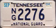 TENNESSEE 2004 NATIONAL GUARD LICENSE PLATE