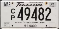 TENNESSEE 2022 TRUCK LICENSE PLATE