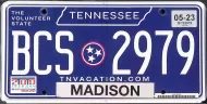TENNESSEE 2023 LICENSE PLATE - B