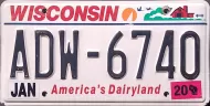 WISCONSIN 2020 LICENSE PLATE - A