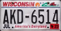 WISCONSIN 2023 LICENSE PLATE